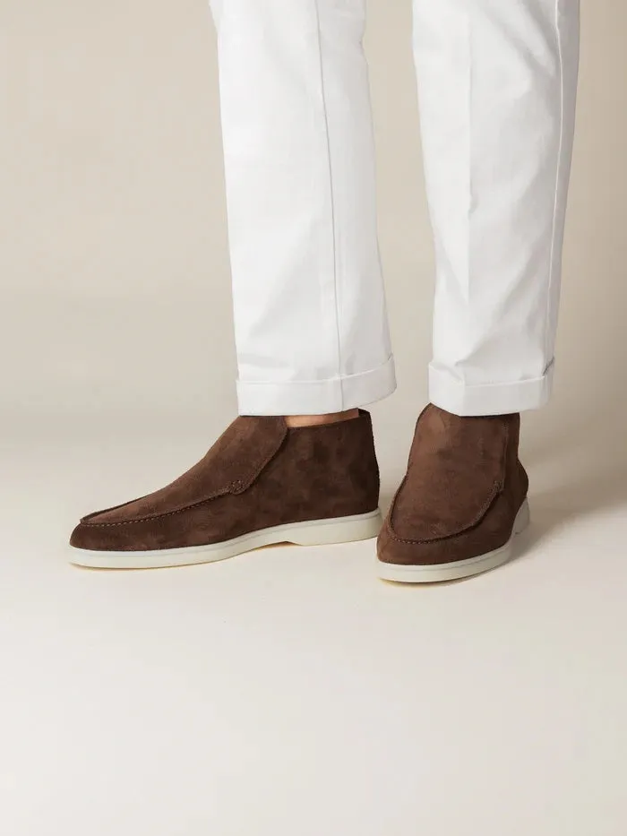 Noel Brown Suede Long Loafer