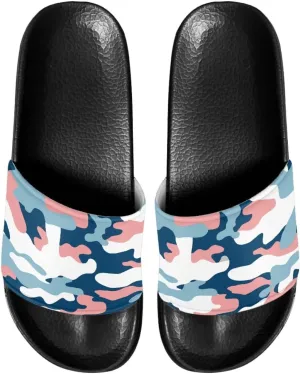 Non Slip Slide Sandals for Women Men, Open Toe House Comfy Flat Slides Slipper for Bathroom Beach