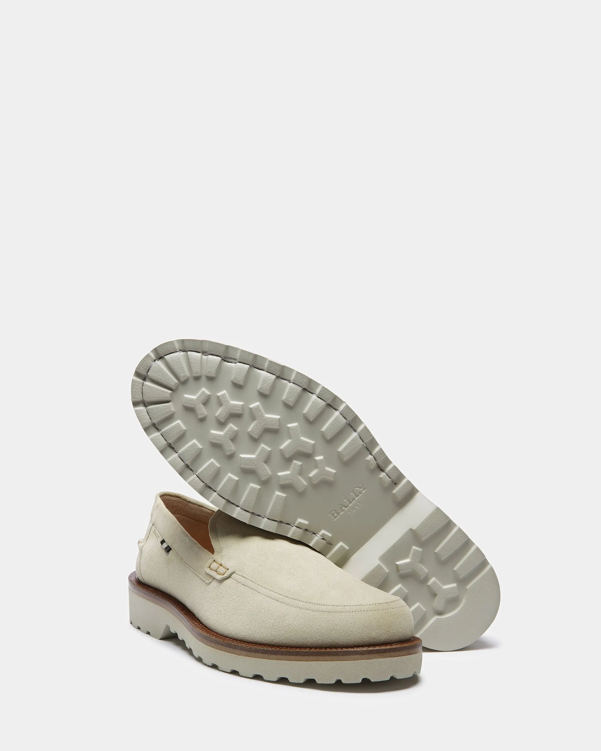 Novald Leather Loafers In Fossil
