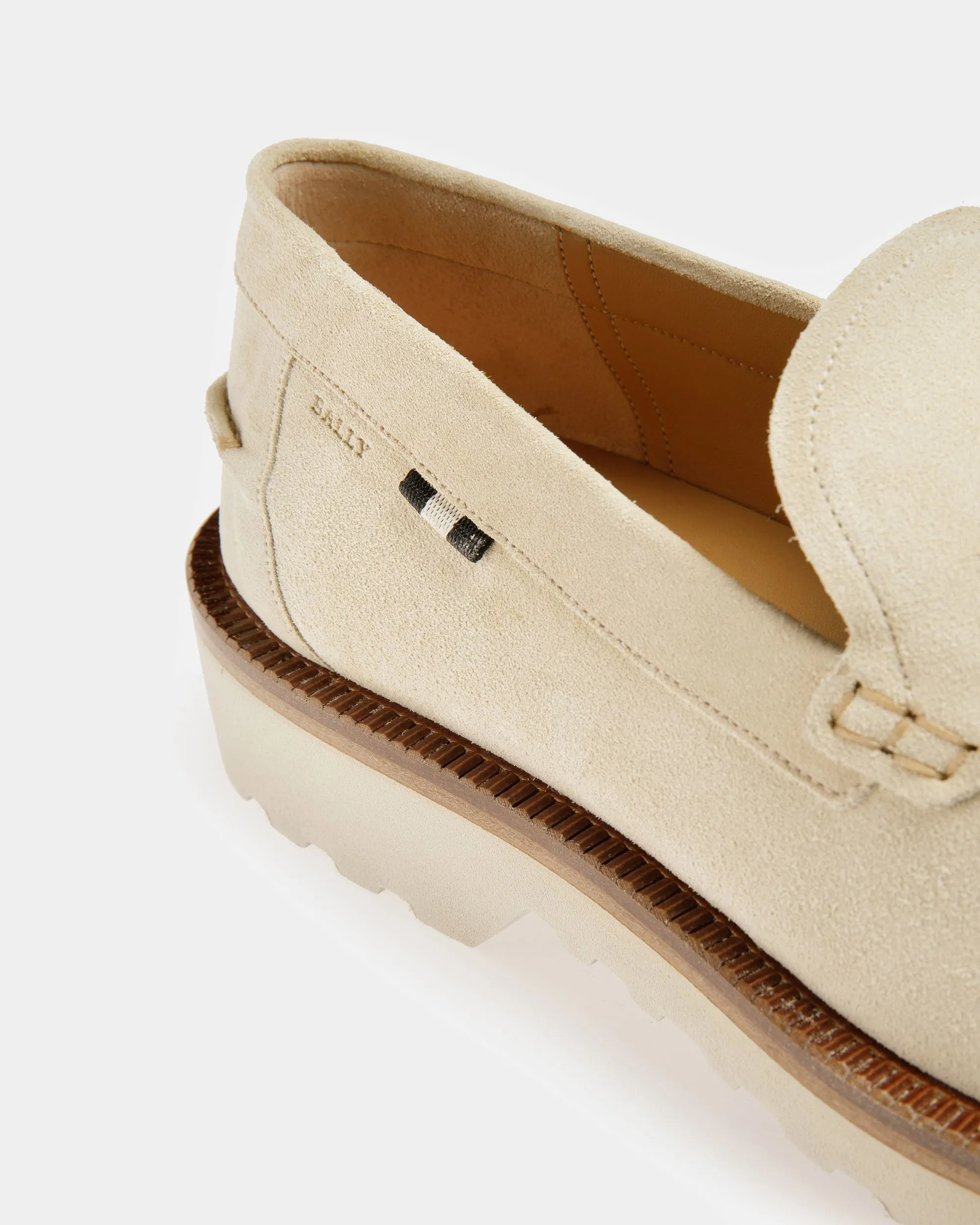 Novald Leather Loafers In Fossil