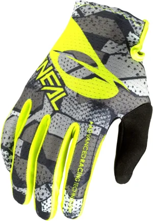 O'NEAL Matrix Camo Glove, Gray/Yellow 11