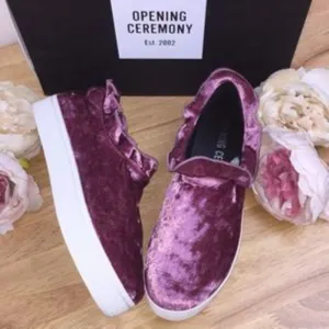 Opening Ceremony Rose Velvet Sneaker 37M