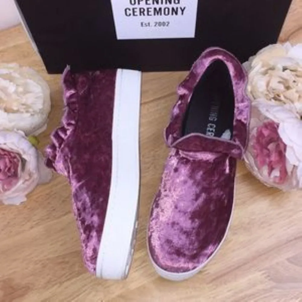 Opening Ceremony Rose Velvet Sneaker 37M