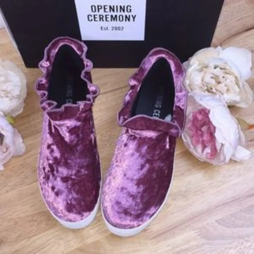 Opening Ceremony Rose Velvet Sneaker 37M