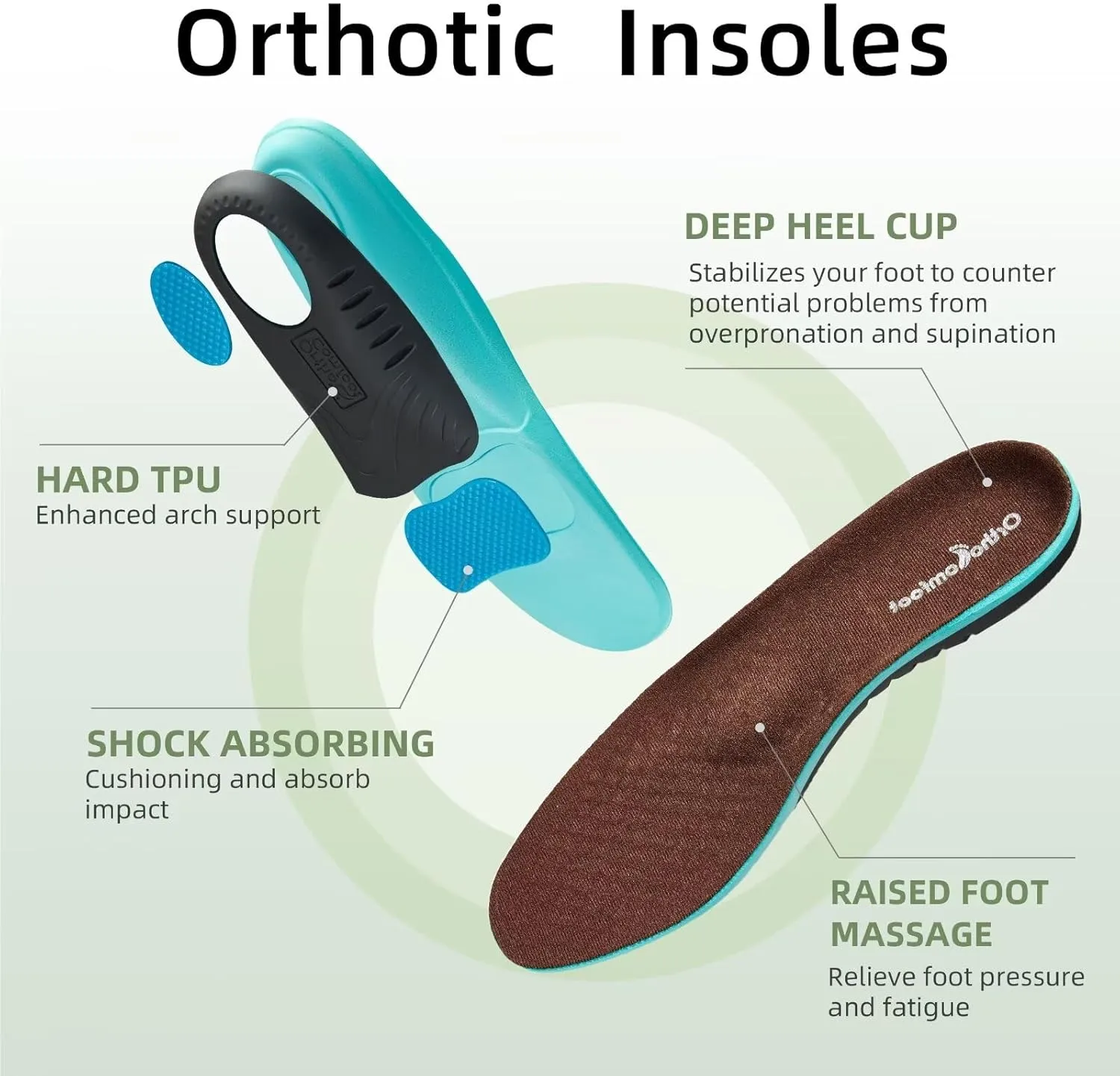 OrthoComfoot Men's Orthopedic Leather Dress Walking Shoes: Comfortable Plantar Fasciitis Fashion Sneakers with Arch Support, Casual Orthotic Business Work Shoes for Foot and Heel Pain Relief