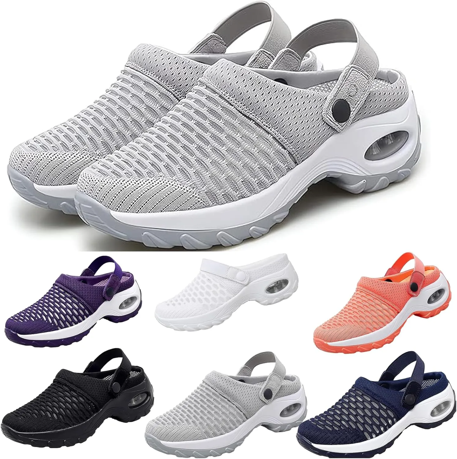 Orthopedic Clogs for Women, Air Cushion Support to Reduce Back and Knee Pressure Orthopedic Womens Walking Shoes