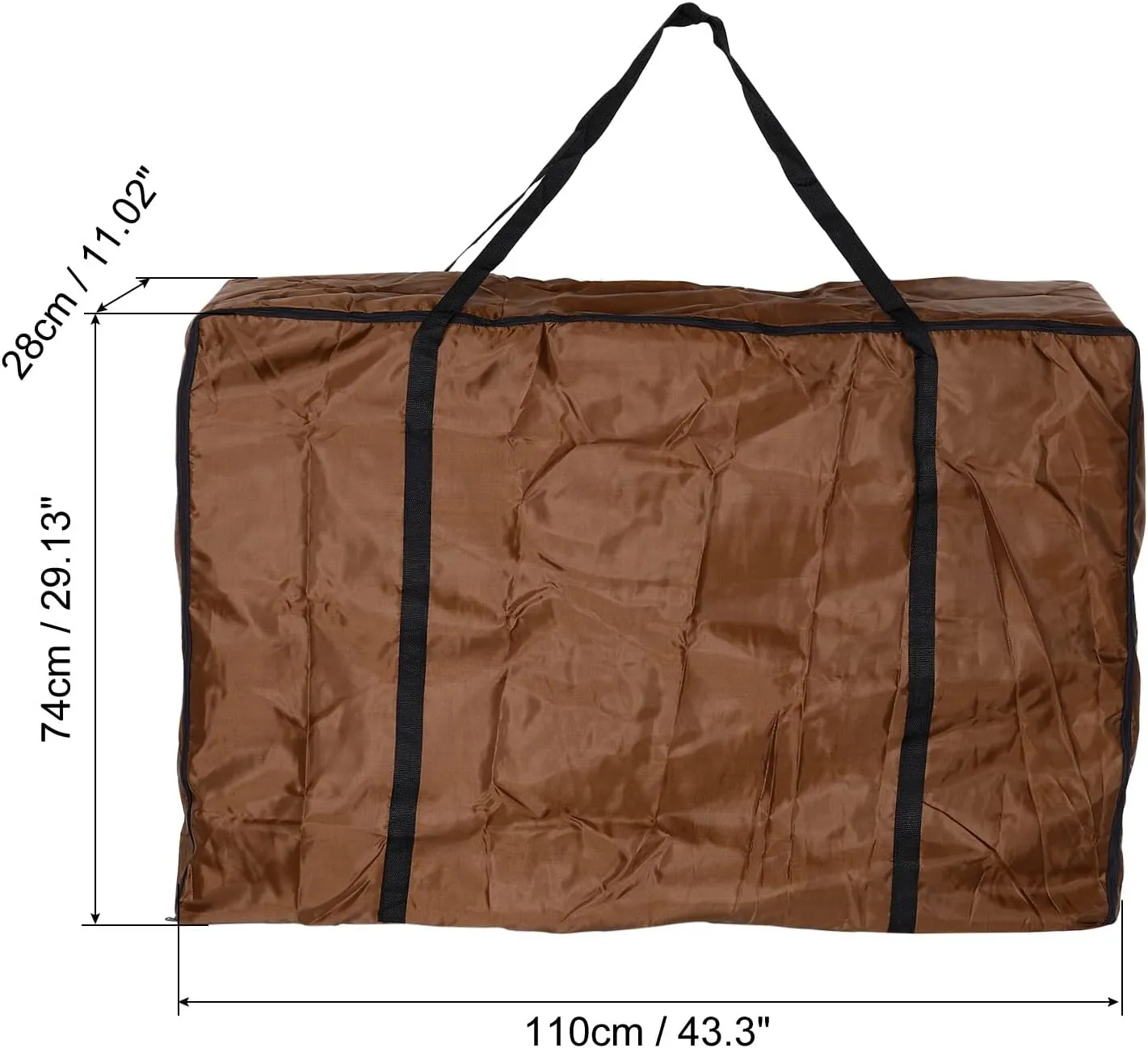 PATIKIL Chair Storage Bag, 2 Pack Waterproof Folding Lounge Chair Cover Carrying Case for Outdoor Camping Chair Beach Chaise Zero Gravity Chair, Brown