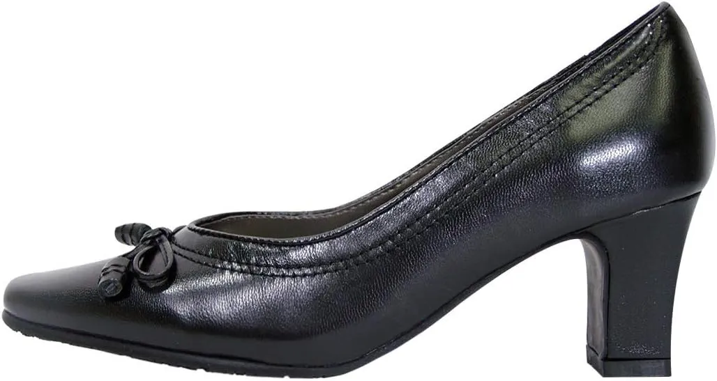 Peerage Cynthia Women's Wide Width Loop Bow Tie Tassel Dress Pumps