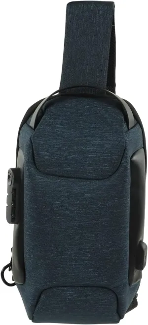 Pilipane Anti Theft Sling Bag, Sling Backpack with Password Lock, Water Resistant Shoulder Bag Crossbody Backpack, Crossbody Shoulder Bags Casual Daypack for Cycling Walking Hiking Sport Travel(Blue)