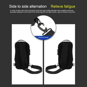 Pilipane avoid theft Crossbody slinger Bag, slinger Backpack with Password, watertight Chest Crossbody Shoulder Bags Casual Daypack for Men Women Cycling Walking Hiking Outdoor Sport Travel (Black)
