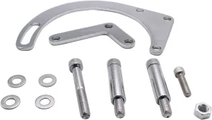 Polished Chrome Low Mount Alternator Bracket for SBC 265 283 327 350 383 400 Short Water Pump