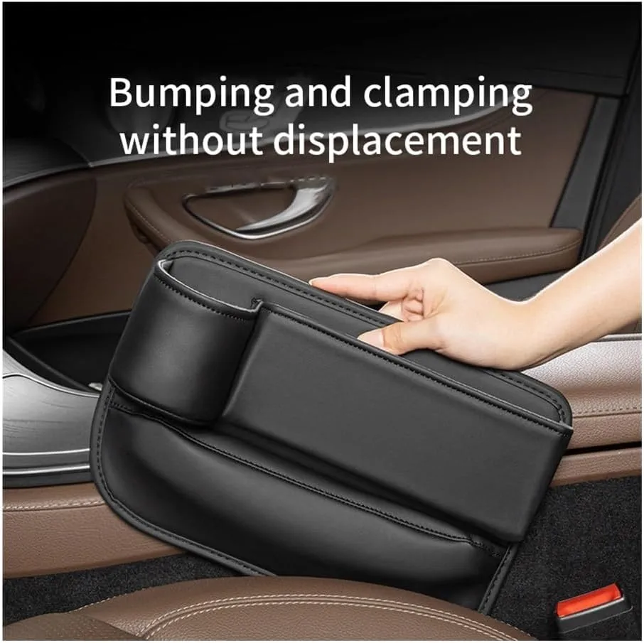 PU Leather Car Seat Gap Bag Case Storage Bag For Auto Console Side Seat Plug Filler Organizer Car Crevice Stowing Tidying Pocket(2)