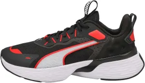 PUMA Men's Softride Sway Mesh Lace Up Sneaker White/Black/Red 10 Medium US