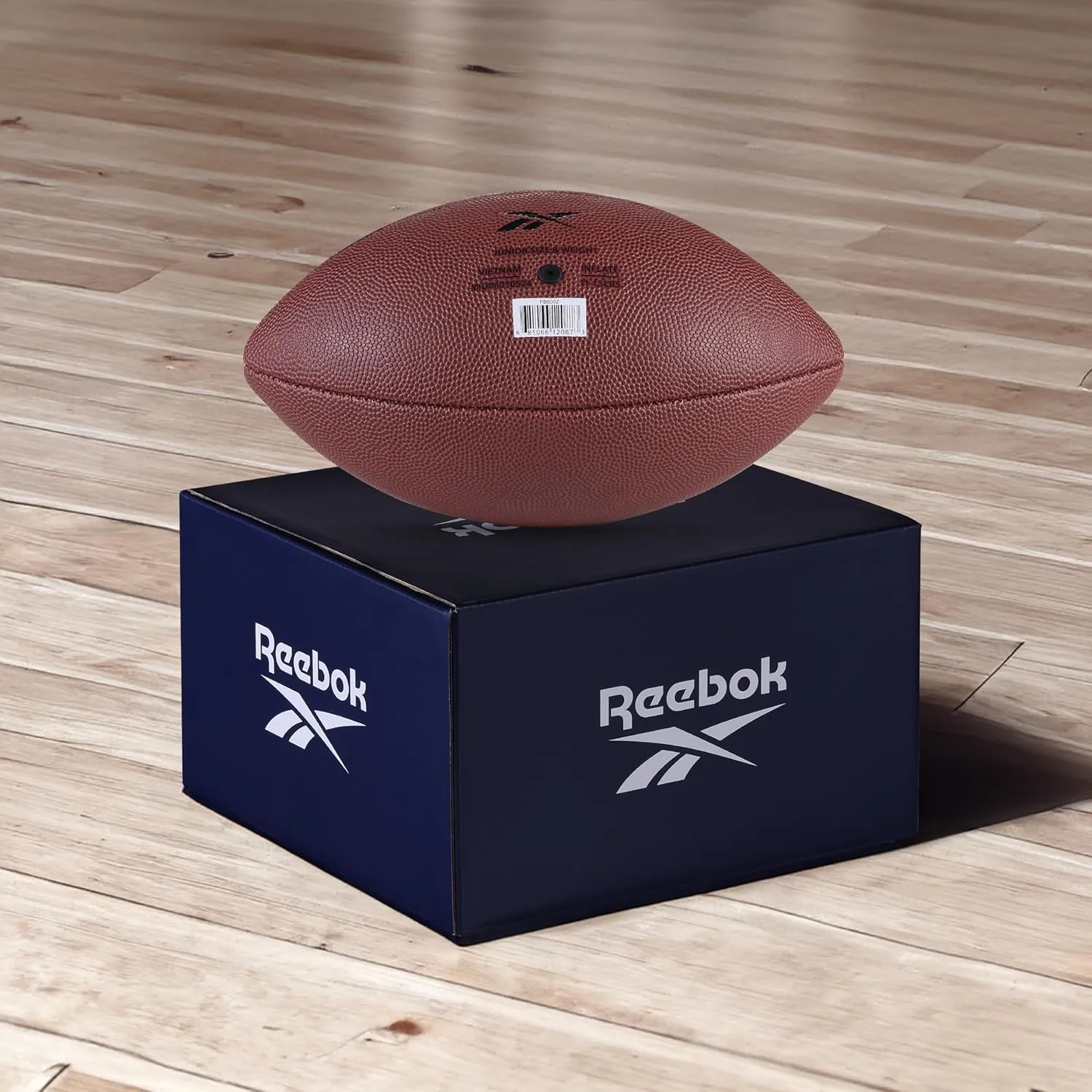 Reebok Elite Recreational Football, Official Size, Composite Leather, Innovative Soft Grip Technology, Cushion Lining, Includes Pump & Needle, VR-4K Series (Varsity)
