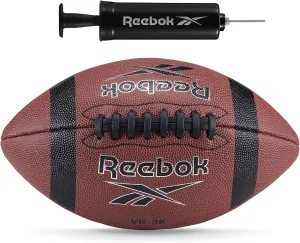 Reebok Elite Recreational Football, Official Size, Composite Leather, Innovative Soft Grip Technology, Cushion Lining, Includes Pump & Needle, VR-4K Series (Varsity)
