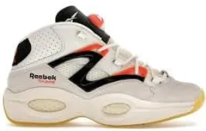 Reebok Question Pump Mid Universe Sneakers Size 10 Mens, Size 12 Womens White Chalk/Black Allen Iverson H06490