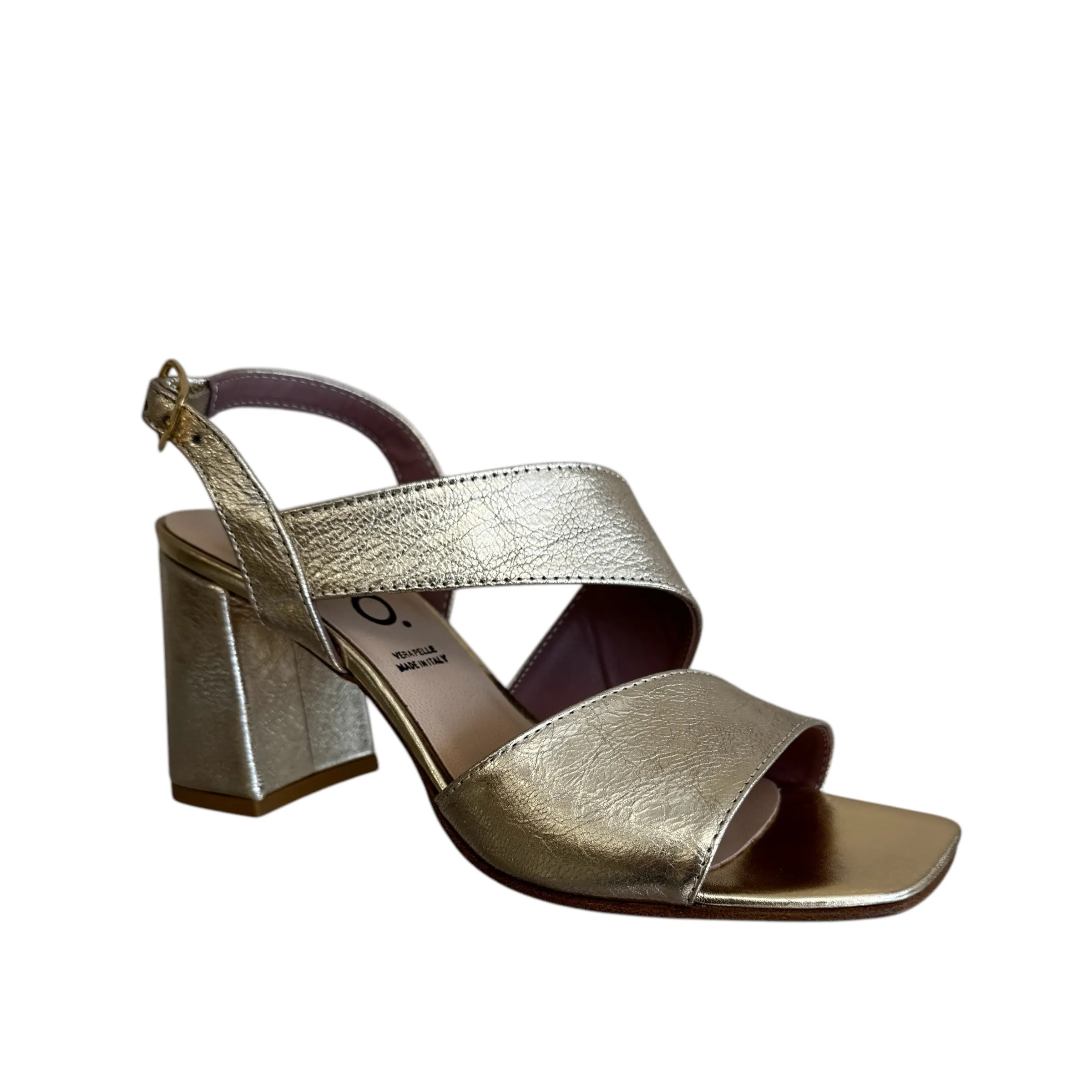 Repo Gold Block Heel Sandal