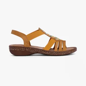 Rieker 62808-68 Womens Sandals Yellow