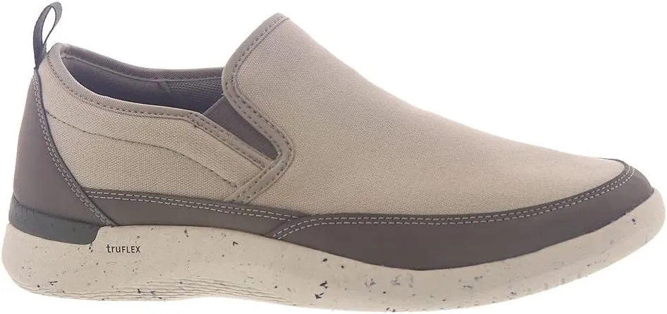 Rockport Men's Truflex Fly Slip on Mudguard Sneaker, Stone Multi, 12