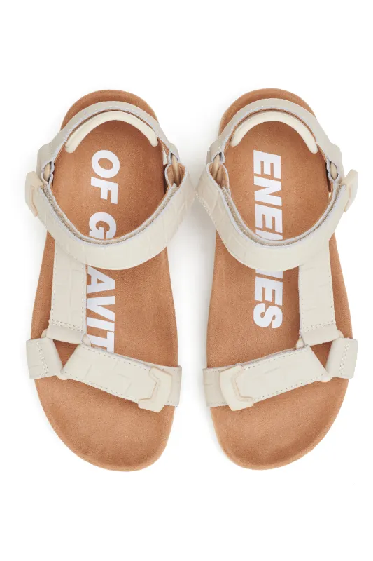 Rollie Nation Sandal Tooth Wedge | Bone Croc