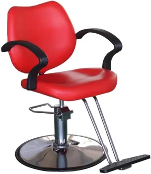 Salon Spa Chair Classic Hydraulic Styling Chair Hydraulic Red