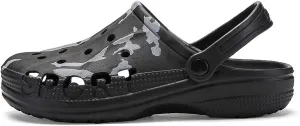 SECHRITE Men's Garden Clogs Camo Summer Sandals Sport Clogs Beach Pool Water Sandal Shower Shoes