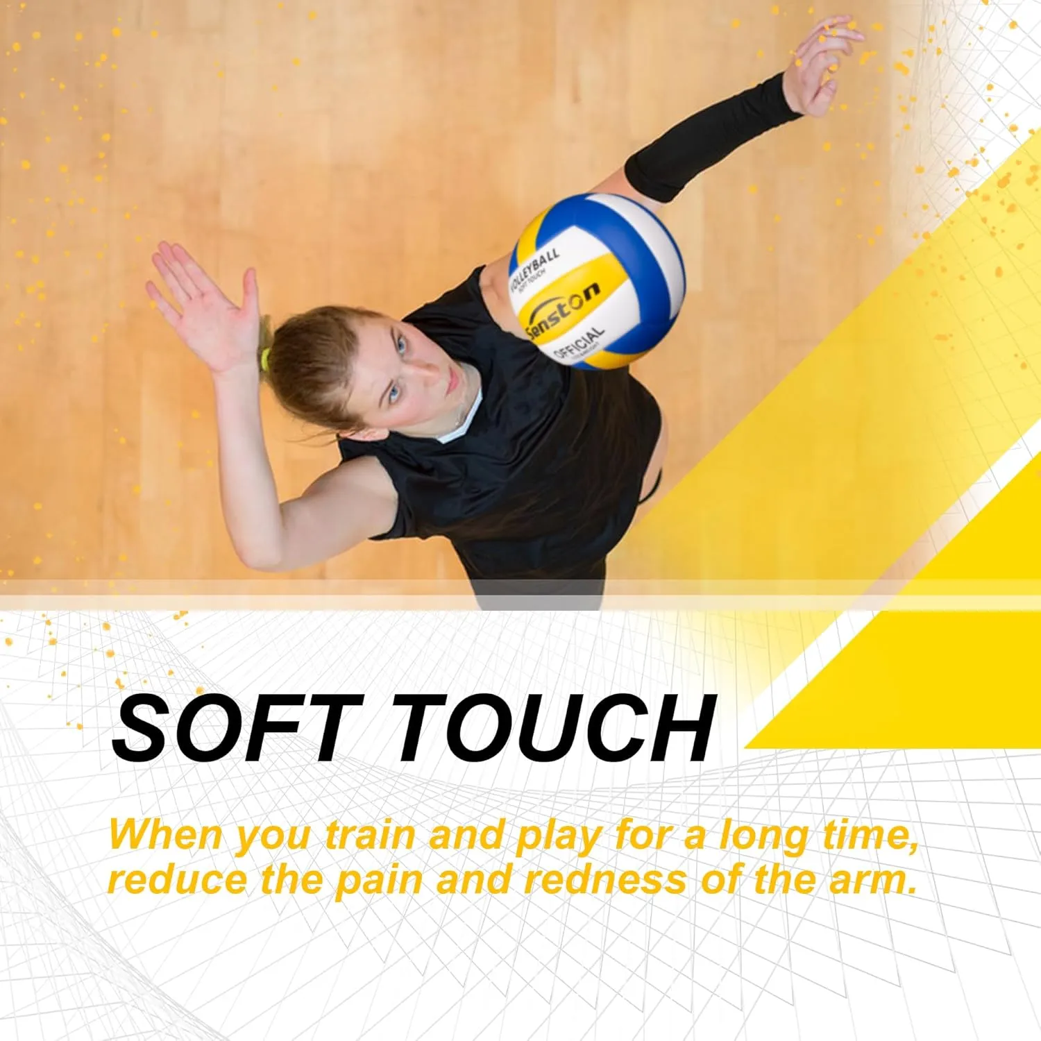 Senston Volleyball Official Size 5 - Waterproof Indoor/Outdoor Soft Volleyball for Kids Youth Adults,Beach Play, Game,Gym,Training