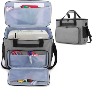 Sewing Machine Carrying Case,Universal Oxford Fabric Carry Tote Bag with Shoulder Strap,Portable Padded Storage Dust Cover with Pockets Sewing Machine Accessories Box Organizer Storage