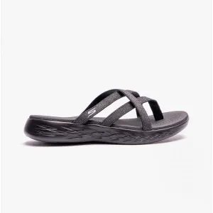 Skechers 140004/BKGY ON-THE-GO 600 - DAINTY Womens Strappy Sandals Black/Grey