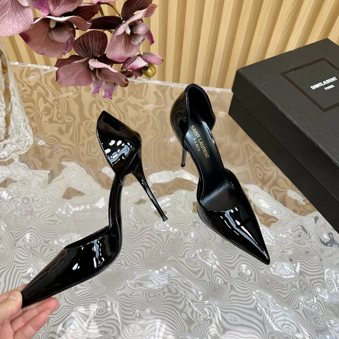 SL STILETTO PUMP BLACK POLISHED CALFSKIN