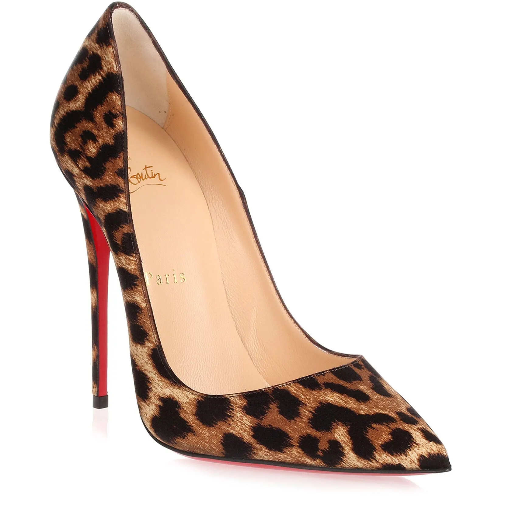 So Kate 120 satin leopard pump