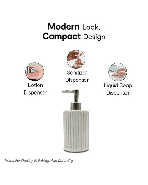 Soap Dispenser with Plastic Pump with Chrome Finish Rustproof Pump for Kitchen & Bathroom (350ml)