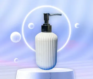 Soap Dispenser with Plastic Pump with Chrome Finish Rustproof Pump for Kitchen & Bathroom (350ml)