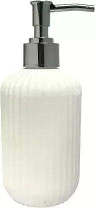 Soap Dispenser with Plastic Pump with Chrome Finish Rustproof Pump for Kitchen & Bathroom (350ml)