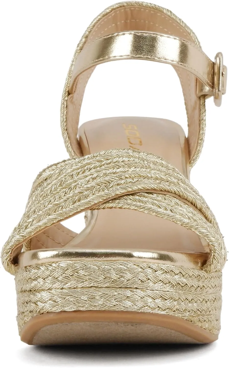 Soda “Yara” ~ Square Open Toe Crisscross Band Ankle Strap High Heel Sandal