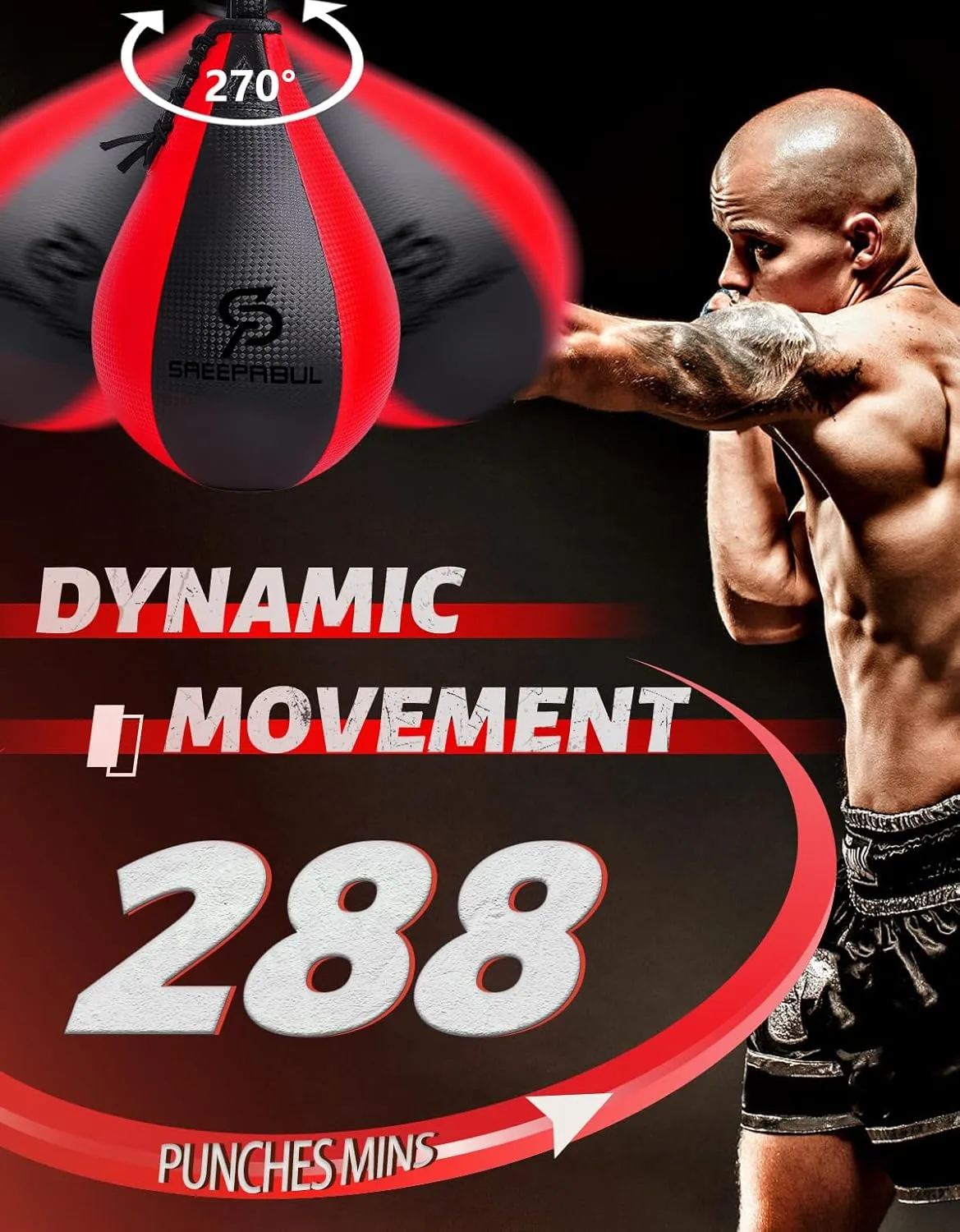Speed Bag,Speed Bag for Boxing,PU Leather Reflex Training Pear Shaped Punching Bag,Fast Reaction Skills Development Perfect for Kids Teens Adults Boxing Coaches