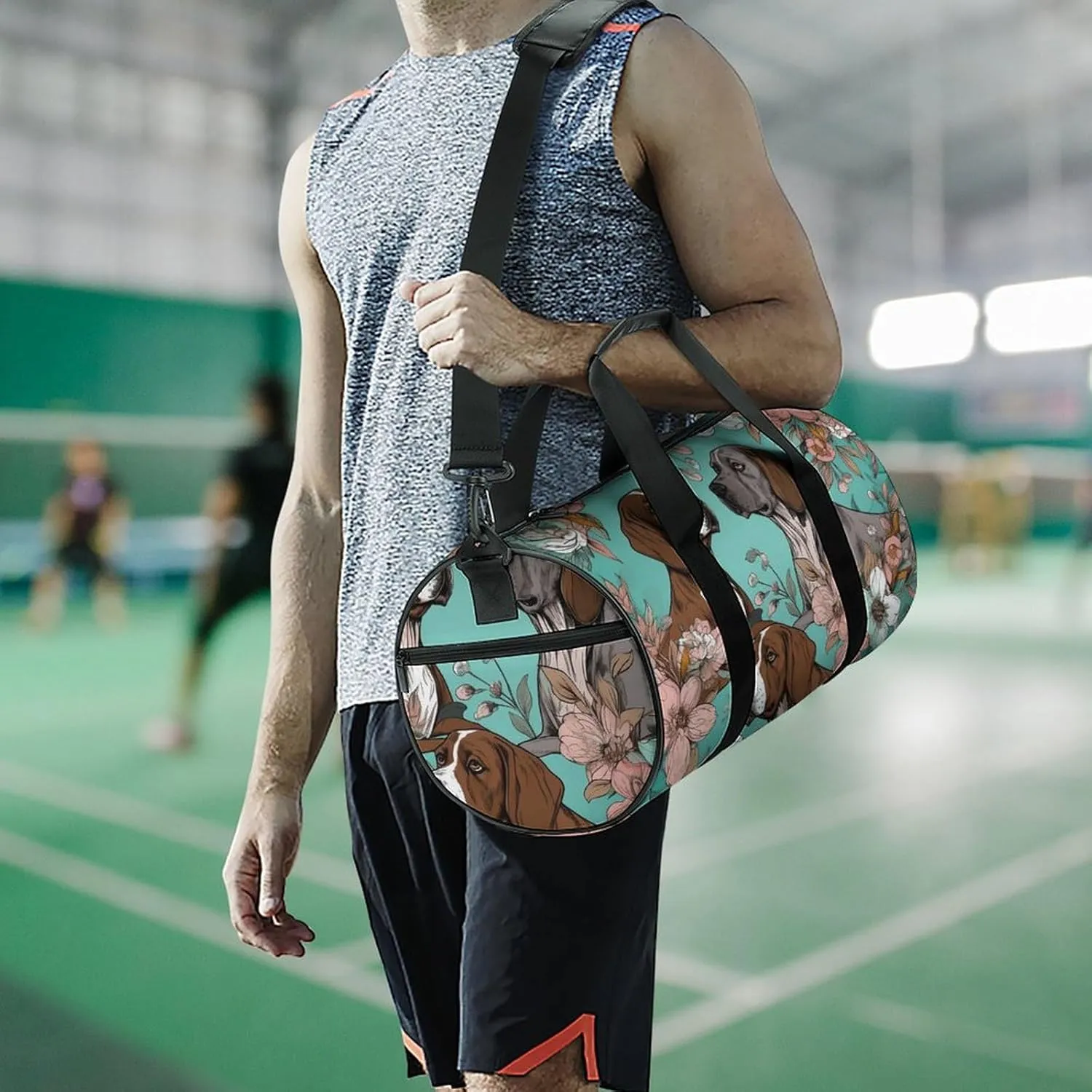 Sports Gym Bag for Women Men Travel Duffel Bag Tote Weekender Bag Animal Carry on Overnight Bag for Travel Swimming Fitness Workout Sports Duffle Bag