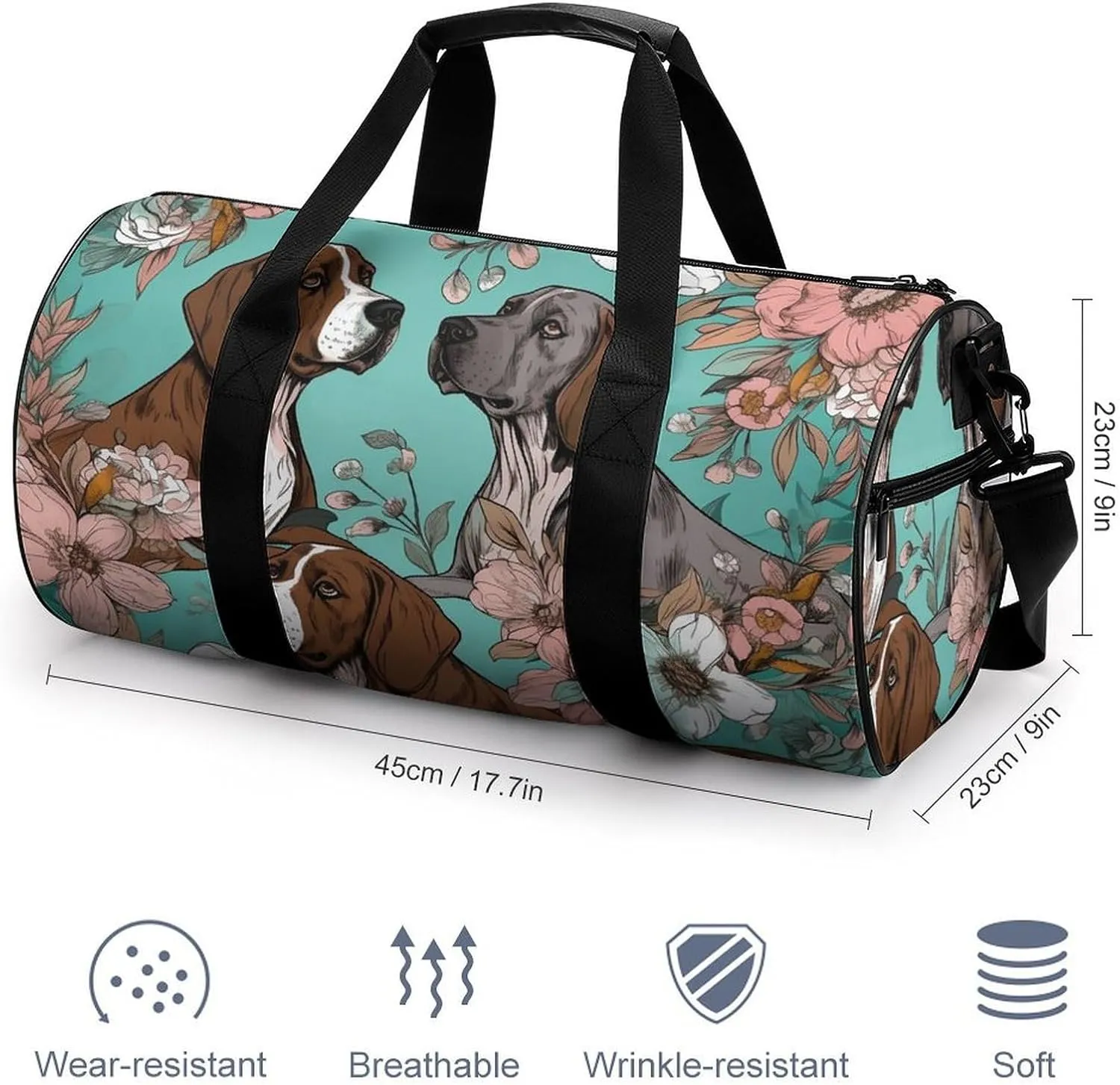 Sports Gym Bag for Women Men Travel Duffel Bag Tote Weekender Bag Animal Carry on Overnight Bag for Travel Swimming Fitness Workout Sports Duffle Bag