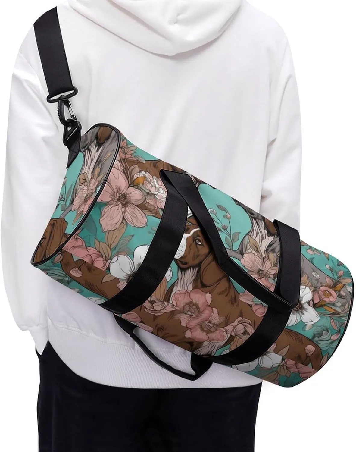 Sports Gym Bag for Women Men Travel Duffel Bag Tote Weekender Bag Animal Carry on Overnight Bag for Travel Swimming Fitness Workout Sports Duffle Bag