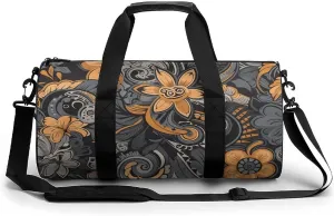Sports Gym Bag for Women Men Travel Duffel Bag Tote Weekender Bag Flowers And Shamans Carry on Overnight Bag for Travel Swimming Fitness Workout Sports Duffle Bag