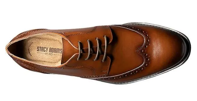 Stacy Adams Brown Barlow Wingtip Oxford Mens Dress Shoes 20197-232