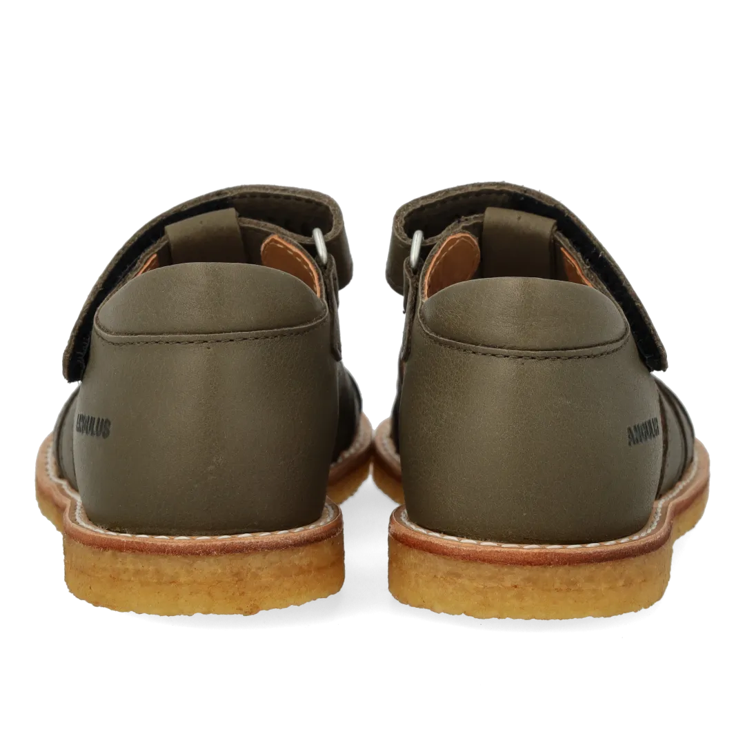 Starter sandal with bee embroidery
