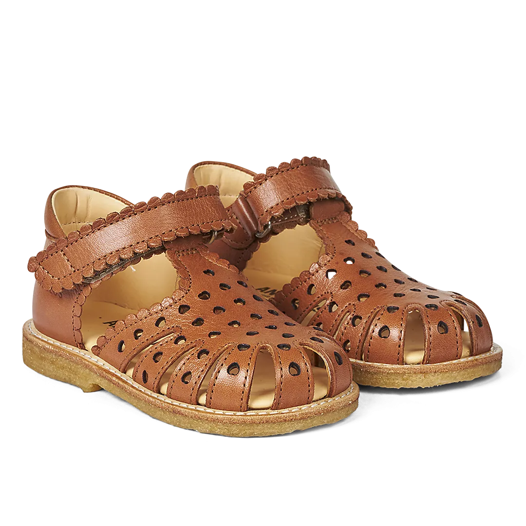 Starter sandal with mini-hearts and velcro closure