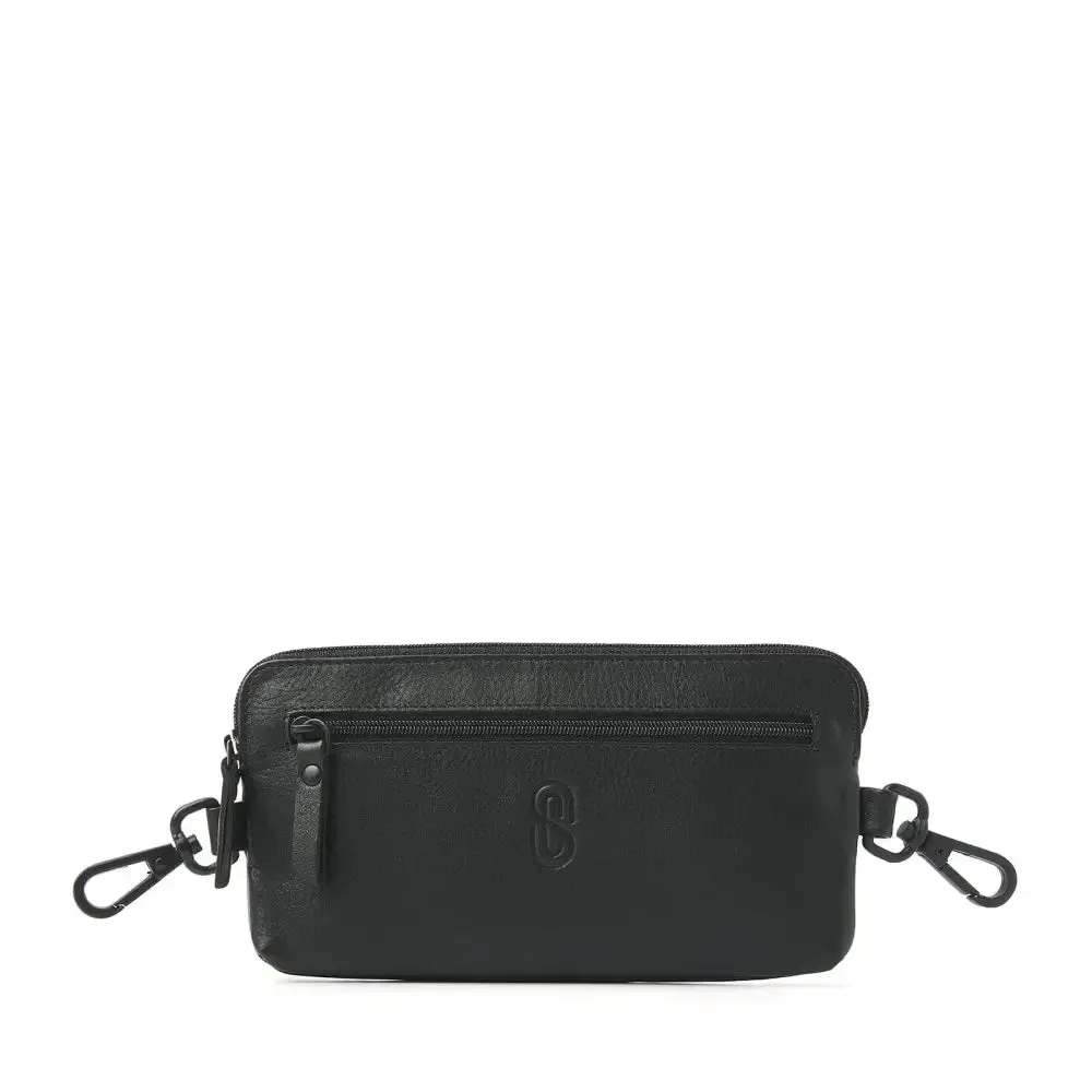 Stylish Leather Bag: Convenient Waist Pack for Insulin Pump and Essentials