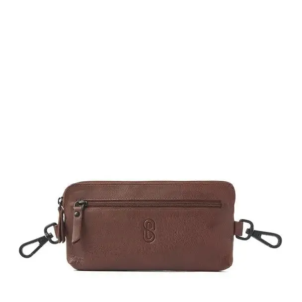 Stylish Leather Bag: Convenient Waist Pack for Insulin Pump and Essentials