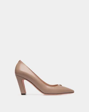 Sylt Pump In Light Beige Brushed Leather