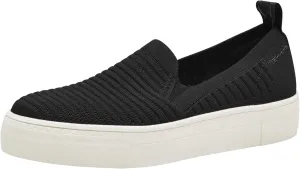 Tamaris Sock Slip-on Sneaker in Black Fabric - 1-1-24704-42001 - Size