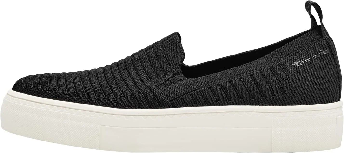 Tamaris Sock Slip-on Sneaker in Black Fabric - 1-1-24704-42001 - Size