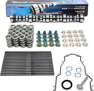 Texas Speed TSP Magic Stick Stage 4 Cam, Spring Kit, Chromoly Pushrods, Gaskets: 239/242.649"/.600", 111.5 LSA, 110 ICL Camshaft 4.8 5.3 5.7 6.0 6.2
