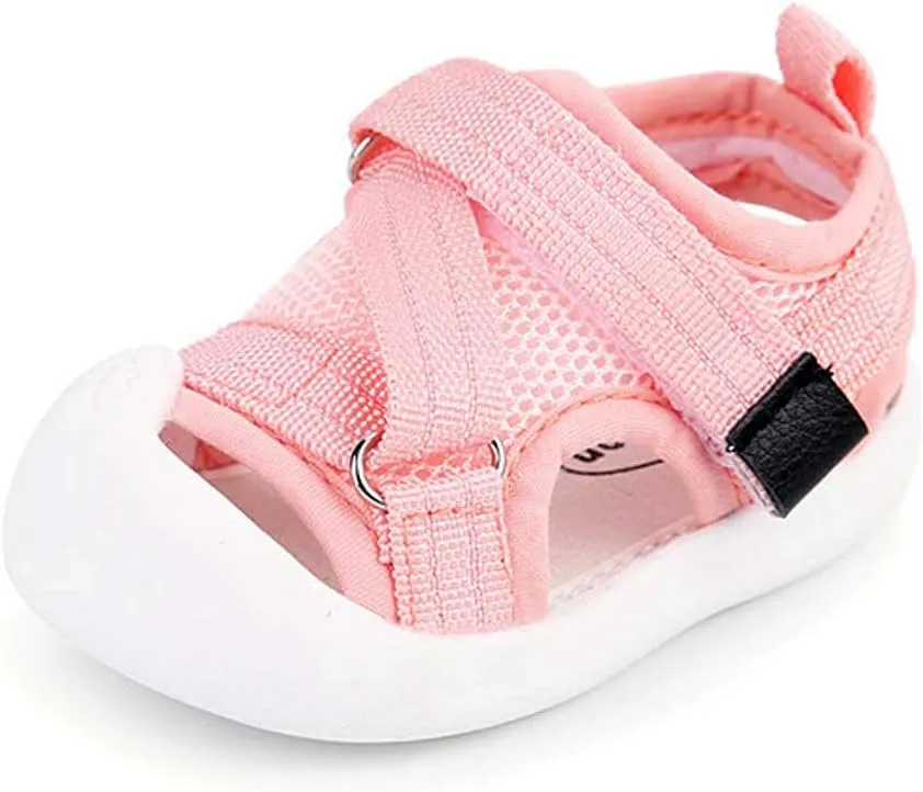 Toddler Boys Girls Unisex Baby Summer Sport Sandals Closed Toe Non-Slip Rubber Sole Pool Beach Mesh Sneakers Lightweight Outdoor Water Shoes